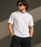 Men’s Premium Classic White Crew Neck T-Shirt – Regular Fit