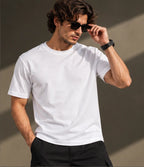 Men’s Premium Classic White Crew Neck T-Shirt – Regular Fit