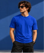 Men’s Premium Royal Blue Crew Neck T-Shirt – Regular Fit