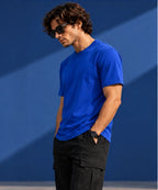 Men’s Premium Royal Blue Crew Neck T-Shirt – Regular Fit