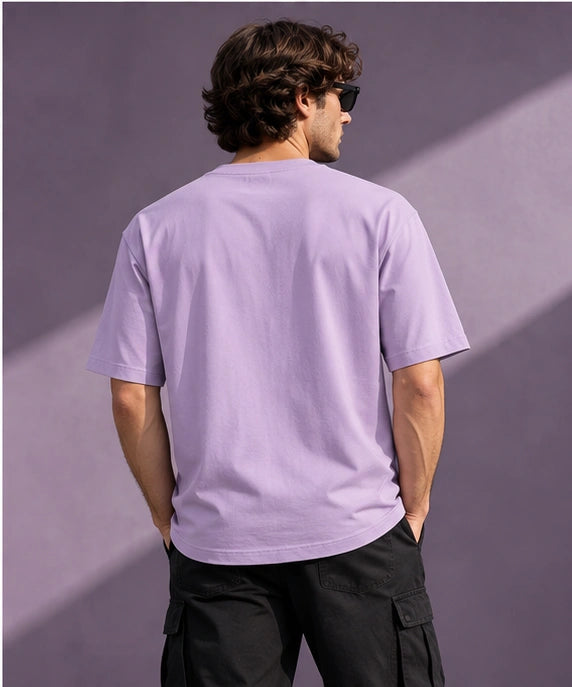 Men’s Premium Lavender Crew Neck T-Shirt – Regular Fit