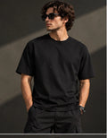 Men’s Premium Black Crew Neck T-Shirt – Regular Fit