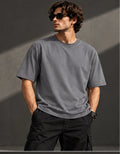 Men’s Premium Charcoal Grey Crew Neck T-Shirt – Regular Fit