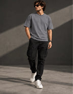 Men’s Premium Steel Grey Crew Neck T-Shirt – Regular Fit