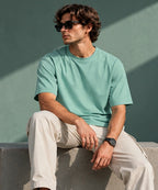 Men’s Premium Mint Green Crew Neck T-Shirt – Regular Fit