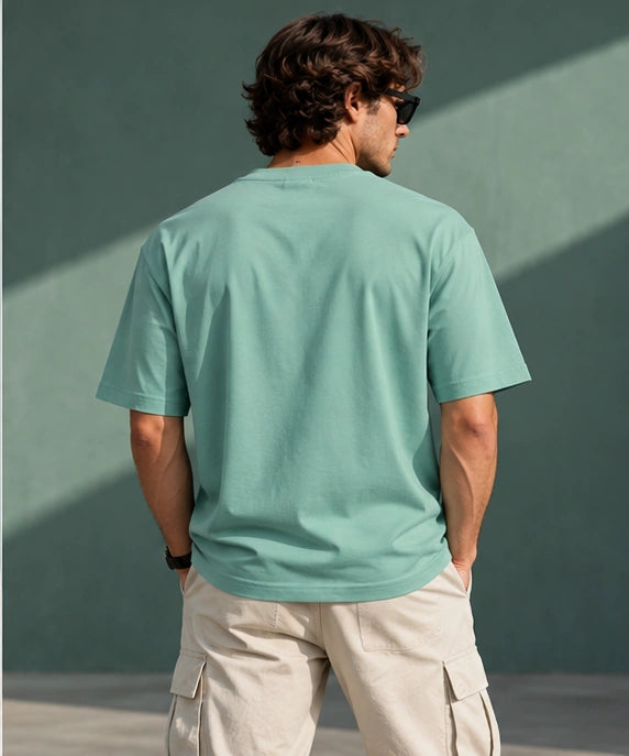 Men’s Premium Mint Green Crew Neck T-Shirt – Regular Fit