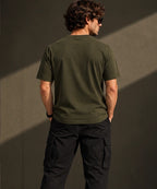 Men’s Premium Olive Green Crew Neck T-Shirt – Regular Fit