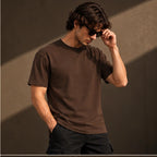 Men’s Premium Chocolate Brown Crew Neck T-Shirt – Regular Fit