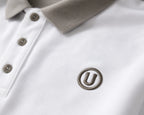 Men’s Premium White Contrast Collar Polo T-Shirt with Embroidered Logo – Regular Fit