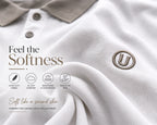 Men’s Premium White Contrast Collar Polo T-Shirt with Embroidered Logo – Regular Fit