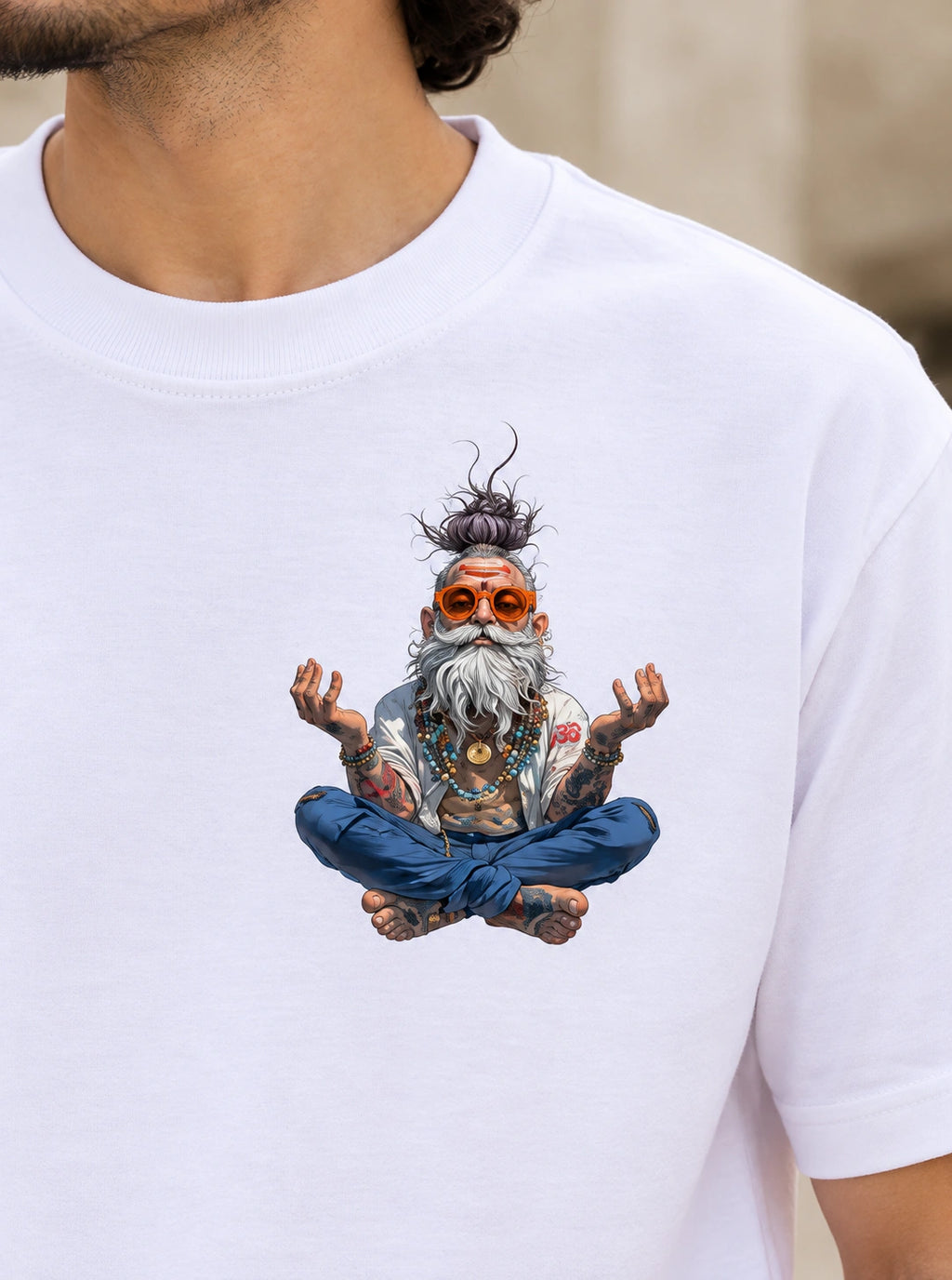 Men’s White Shiva Graphic T-Shirt – Regular Fit | Spiritual Streetwear Tee
