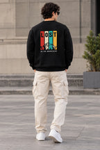 Men’s White Lost in the Mountains Graphic Sweatshirt – Front & Back Print