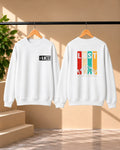 Men’s White Lost in the Mountains Graphic Sweatshirt – Front & Back Print
