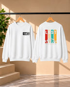 Men’s White Lost in the Mountains Graphic Sweatshirt – Front & Back Print