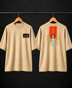 Men’s Black Indian Mystic Graphic Oversized T-Shirt – Front & Back Print