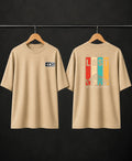 Men’s Teal Lost in the Mountains Graphic Oversized T-Shirt – Front & Back Print
