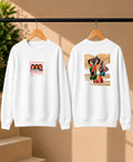 Men’s Black Indian Folk Art Graphic Sweatshirt – Front & Back Cultural Print