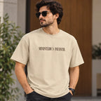 Men’s Camel Brown Como Flechas Graphic Oversized T-Shirt – Front & Back Printed Streetwear Tee