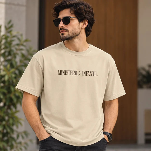 Men’s Camel Brown Como Flechas Graphic Oversized T-Shirt – Front & Back Printed Streetwear Tee