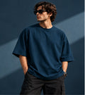 Men’s Premium Navy Blue Oversized T-Shirt – Relaxed Streetwear Fit