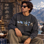 Men’s Charcoal Grey Krishna Spiritual Graphic Sweatshirt