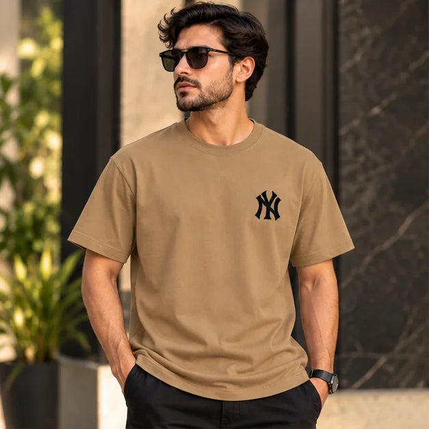 Men’s Off-White NY Logo Oversized T-Shirt – Minimal Streetwear Casual Tee