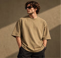 Men’s Premium Sand Beige Oversized T-Shirt – Relaxed Streetwear Fit