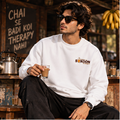 Men’s White Regular Fit Chai Graphic T-Shirt – Sukoon Indian Tea Culture Printed Tee