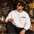 Men’s White Regular Fit Chai Graphic T-Shirt – Sukoon Indian Tea Culture Printed Tee