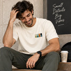 Men’s Off-White Minimal Graphic Oversized T-Shirt – Premium Casual Streetwear Tee