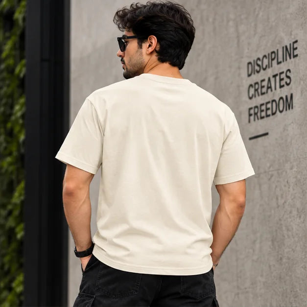 Men’s Off-White Four Aces Playing Cards Graphic Oversized T-Shirt – Streetwear Tee