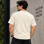 Men’s Off-White Four Aces Playing Cards Graphic Oversized T-Shirt – Streetwear Tee