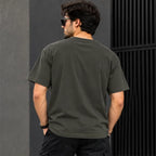 Men’s Charcoal Grey MOVE Graphic Oversized T-Shirt – Urban Streetwear Printed Tee