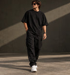 Men’s Premium Black Oversized T-Shirt – Relaxed Streetwear Fit