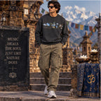 Men’s Charcoal Grey Krishna Spiritual Graphic Sweatshirt