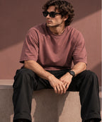 Men’s Premium Dusty Rose Oversized T-Shirt – Relaxed Streetwear Fit