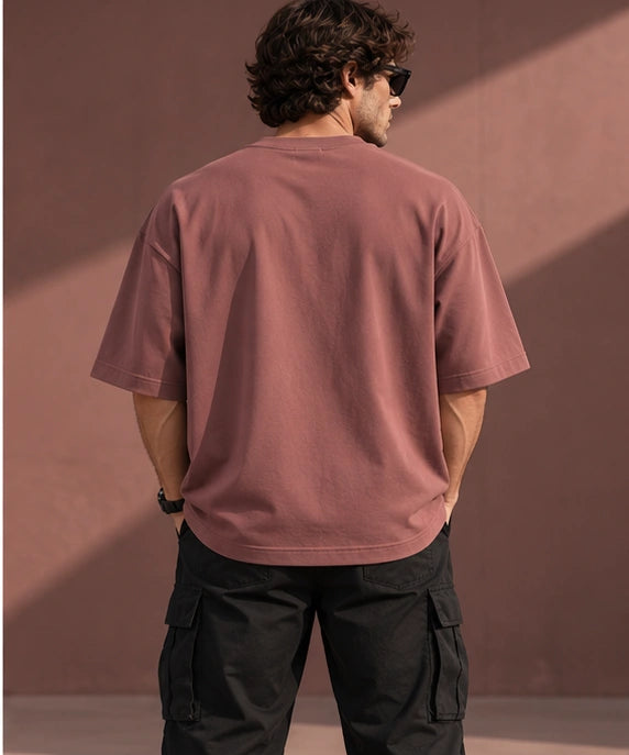 Men’s Premium Dusty Rose Oversized T-Shirt – Relaxed Streetwear Fit